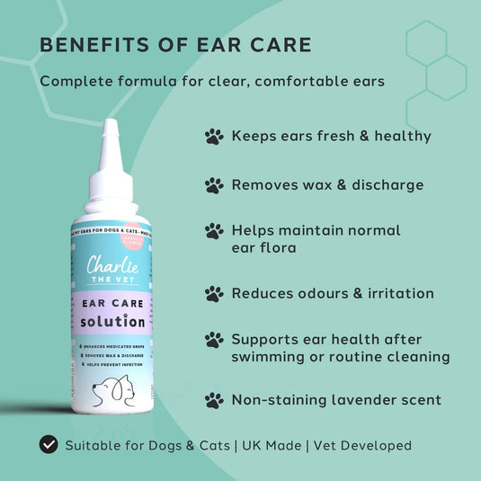 Charlie The Vet Ear Care Solution For Dogs and Cats 100ml - Ashurst Equestrian & Country