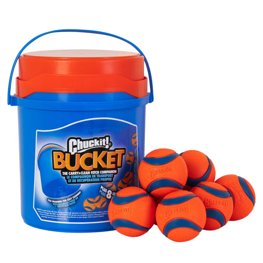 Chuckit! Bucket including 8 Ultra Balls Medium - Ashurst Equestrian & Country