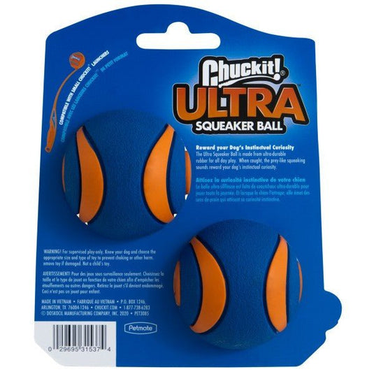 Chuckit! Ultra Squeaker Ball Small 2 Pack - Ashurst Equestrian & Country