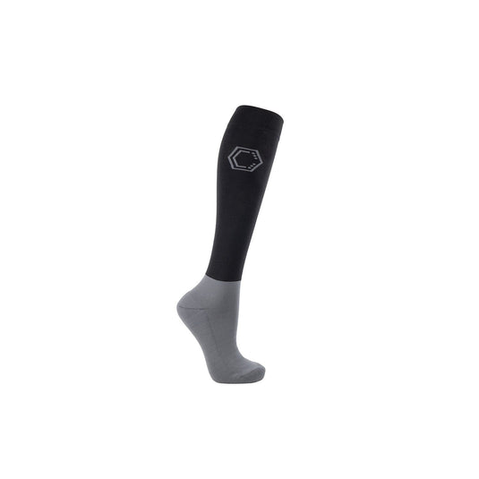 Coldstream Ancroft Cushioned Riding Socks Adult Black/Grey - Ashurst Equestrian & Country