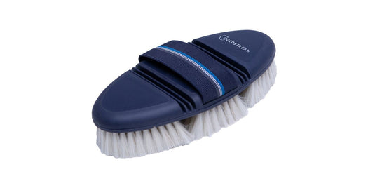 Coldstream Birkhill Bend Goat Air Body Brush Navy - Ashurst Equestrian & Country