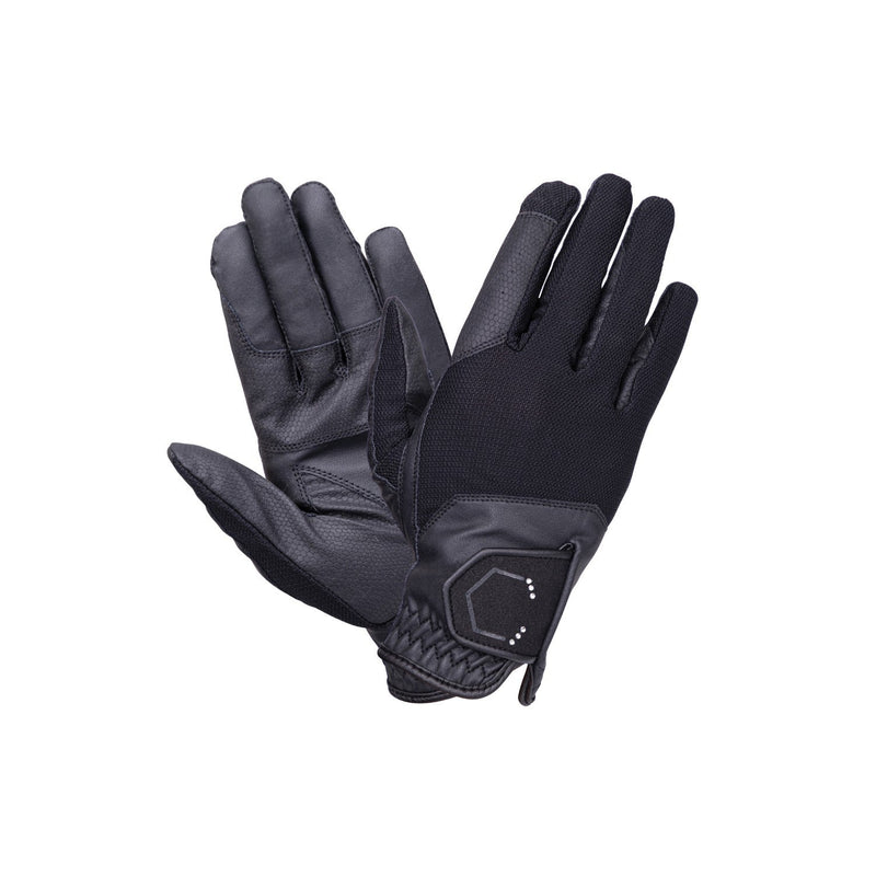 Load image into Gallery viewer, Coldstream Blakelaw Diamante Riding Gloves Black/Silver - Ashurst Equestrian &amp; Country
