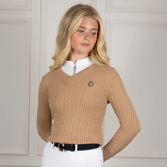 Coldstream Clarkstone Knitted Neck Jumper Champagne - Ashurst Equestrian & Country