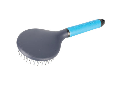 Coldstream Faux Leather Mane and Tail Brush - Navy/C Blue - 25cm - Ashurst Equestrian & Country