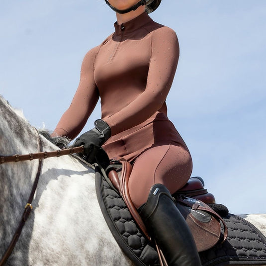 Coldstream Jedburgh Long Sleeved Base Layer Chocolate - Ashurst Equestrian & Country