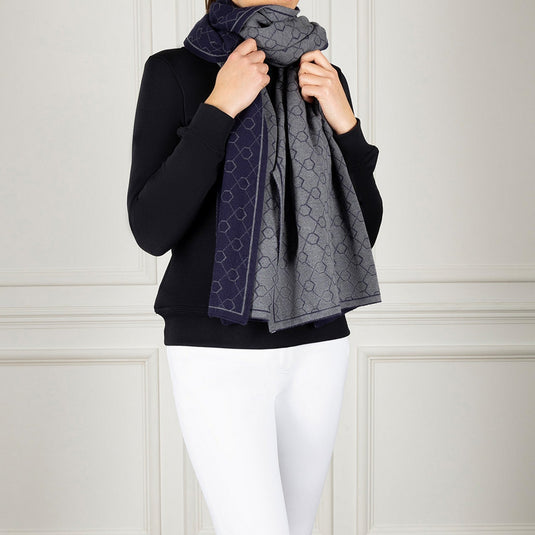 Coldstream Morham Knit Scarf Navy - Ashurst Equestrian & Country