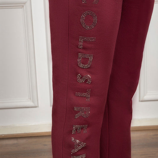 Coldstream Ng Cheswick Diamante Lounge Pants Windsor Wine - Ashurst Equestrian & Country