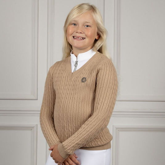 Coldstream Ng Clarkston Knitted V Neck Jumper Champagne - Ashurst Equestrian & Country