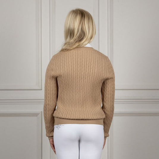 Coldstream Ng Clarkston Knitted V Neck Jumper Champagne - Ashurst Equestrian & Country