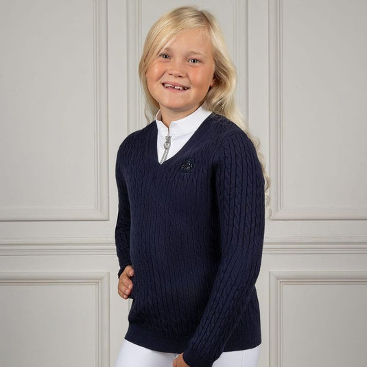 Coldstream Ng Clarkston Knitted V Neck Jumper Navy - Ashurst Equestrian & Country