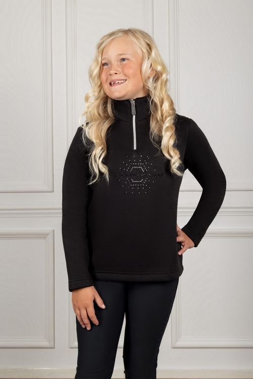 Coldstream Ng Hamilton Sparkle Quarter Zip Black - Ashurst Equestrian & Country