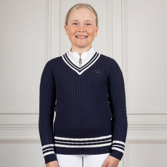Coldstream Ng Horndean Knitted V Neck Jumper Navy - Ashurst Equestrian & Country