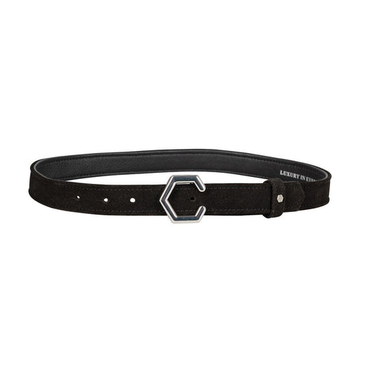 Coldstream Roxburgh Suede Belt Black/Silver - Ashurst Equestrian & Country