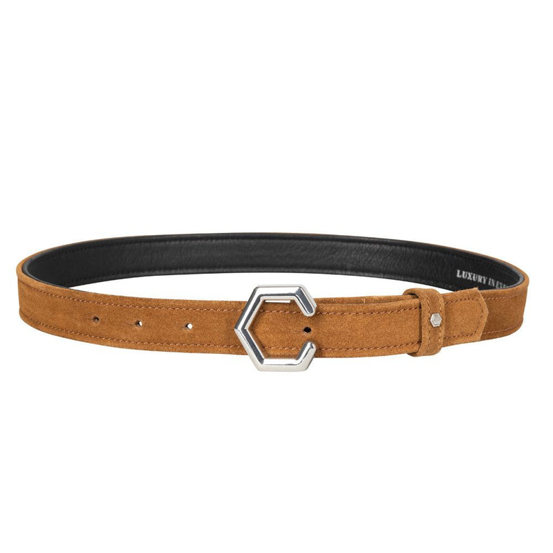 Load image into Gallery viewer, Coldstream Roxburgh Suede Belt Tan/Silver - Ashurst Equestrian &amp; Country
