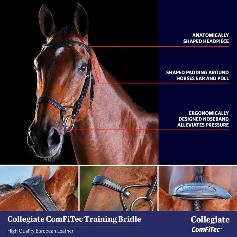 Load image into Gallery viewer, Collegiate Comfitec Training Bridle - Ashurst Equestrian &amp; Country
