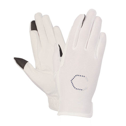Colstream Ng Lintlaw Coolmesh Summer Riding Gloves White - Ashurst Equestrian & Country