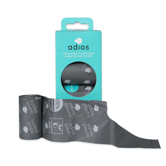 Compostable Dog Poo Bags - 4 Rolls Grey - HANDLES (60 Bags) - Ashurst Equestrian & Country