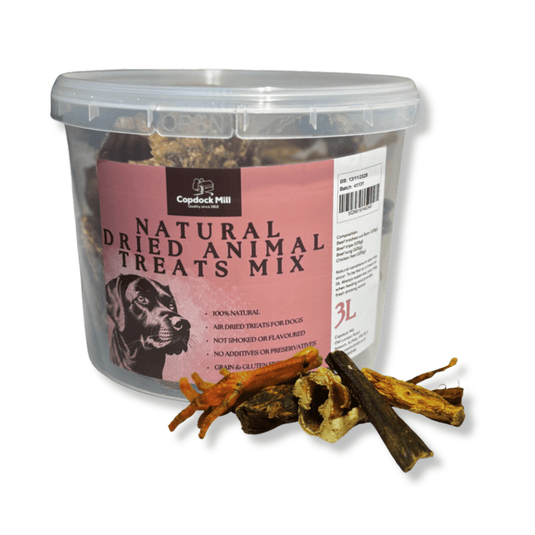 Copdock Mill Natural Dried Animal Treats Mix 3ltr Tub - Ashurst Equestrian & Country