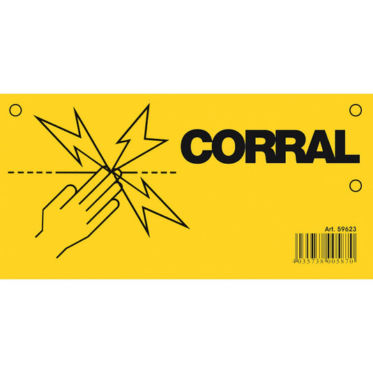 Corral Warning Sign Electric Fence - Ashurst Equestrian & Country
