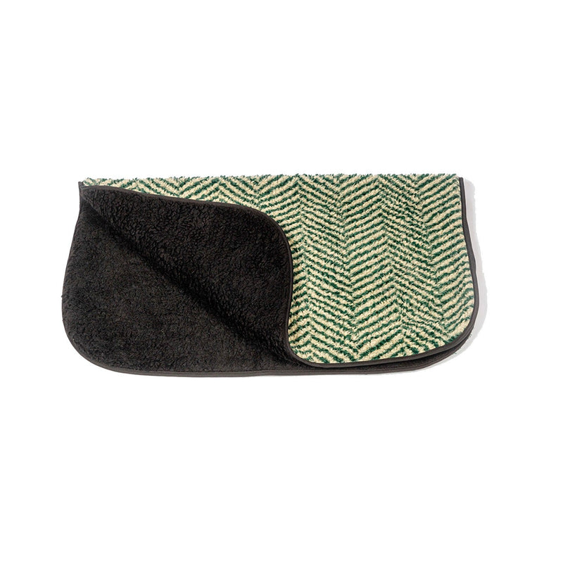 Load image into Gallery viewer, Danish Design Fleece Green Heringbone Blanket - Ashurst Equestrian &amp; Country
