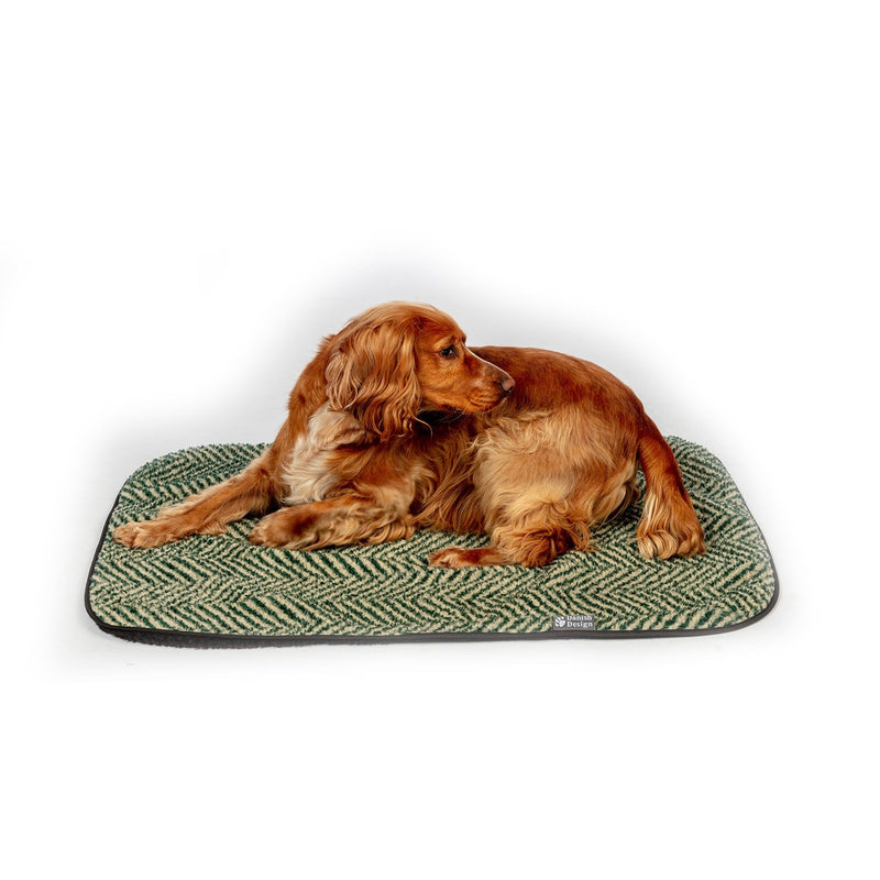 Load image into Gallery viewer, Danish Design Fleece Green Heringbone Blanket - Ashurst Equestrian &amp; Country
