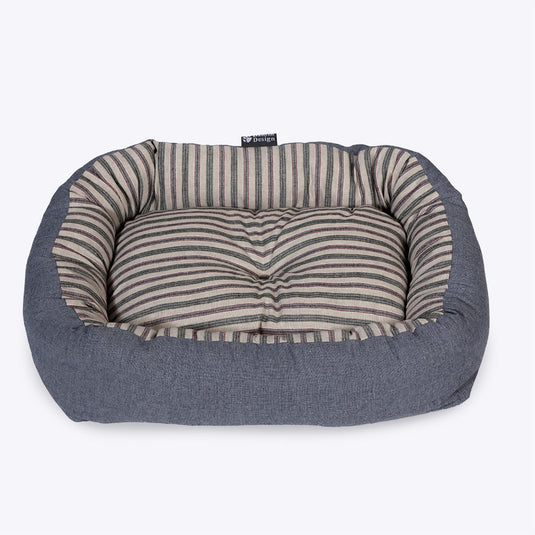 Danish Design Rustic Stripes Snuggle Bed Denim - Ashurst Equestrian & Country