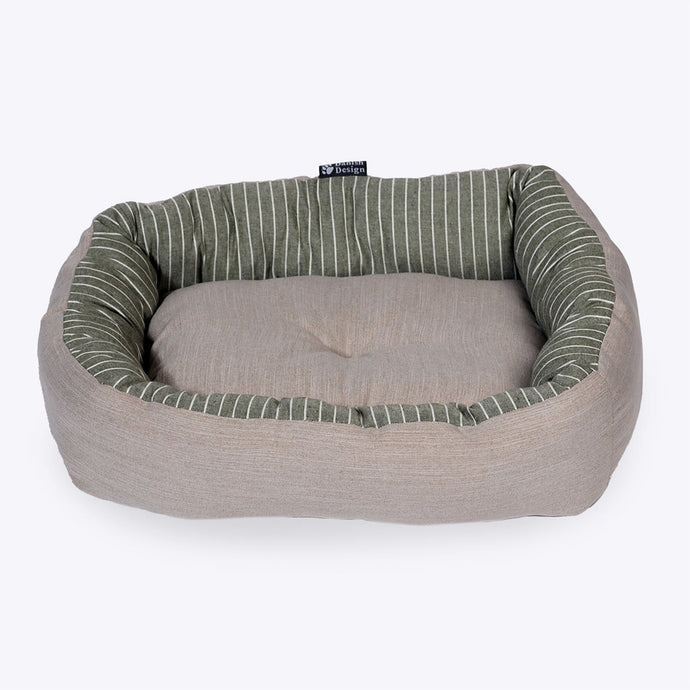 Danish Design Rustic Stripes Snuggle Bed Sage - Ashurst Equestrian & Country