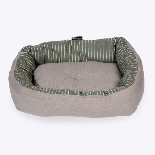 Danish Design Rustic Stripes Snuggle Bed Sage - Ashurst Equestrian & Country