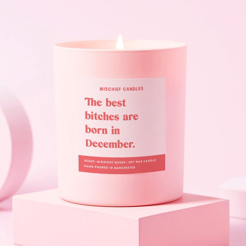Load image into Gallery viewer, December Birthday Gift Funny Birthday Gift Candle December Birthday Bitch - Ashurst Equestrian &amp; Country
