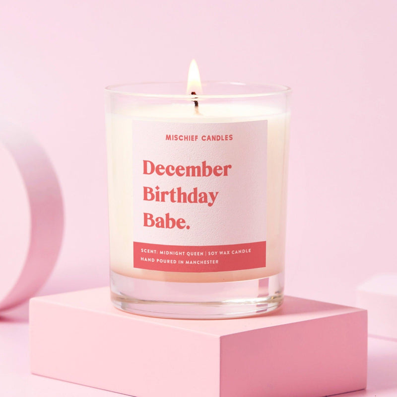 Load image into Gallery viewer, December Birthday Gift Funny Gift Candle December Birthday Babe - Ashurst Equestrian &amp; Country

