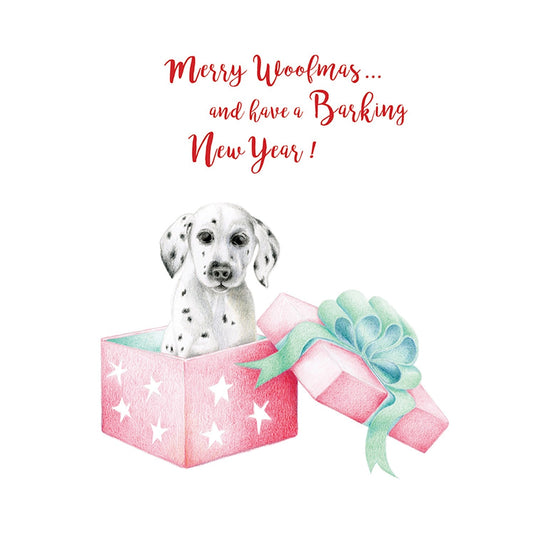 Deckled Edge Christmas Card Merry Woofmas - Ashurst Equestrian & Country