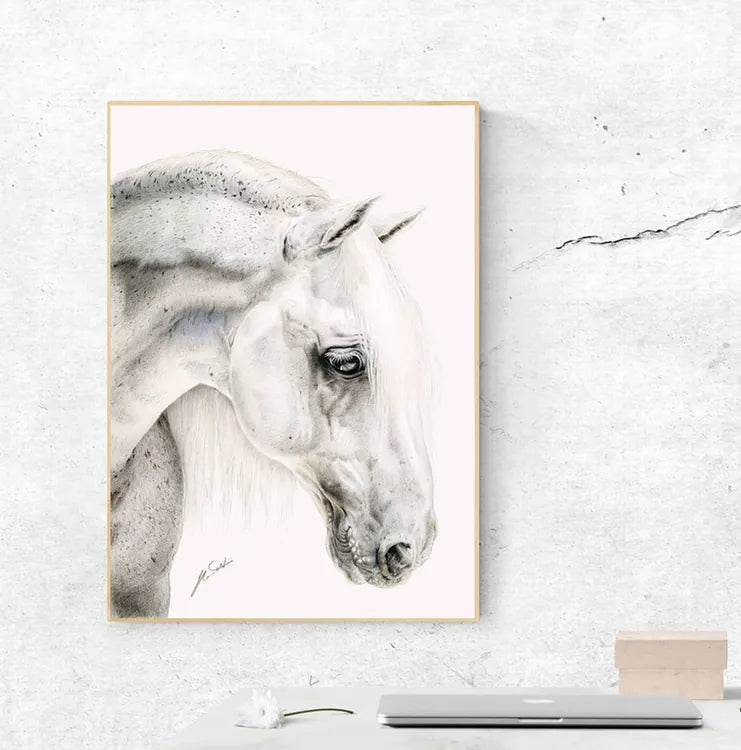 Load image into Gallery viewer, Deckled Edge Eureka! A4 Print A Bitten Grey - Ashurst Equestrian &amp; Country
