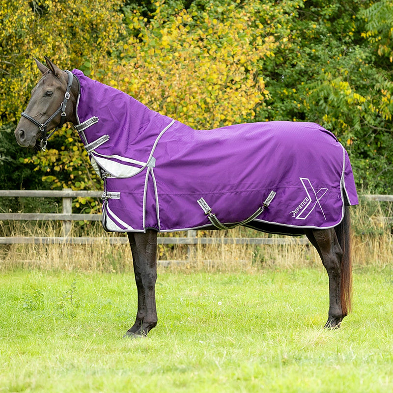 Load image into Gallery viewer, Defencex Shield 100 G Turnout Rug With Detachable Neck Purple - Ashurst Equestrian &amp; Country
