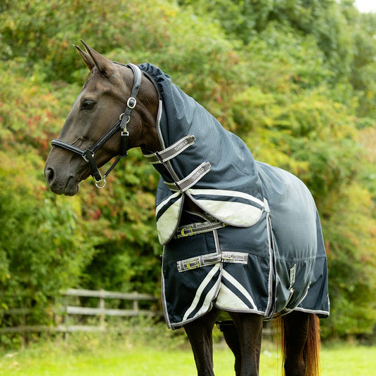 Defencex Shield 200 G Turnout Rug With Detachable Neck Navy - Ashurst Equestrian & Country