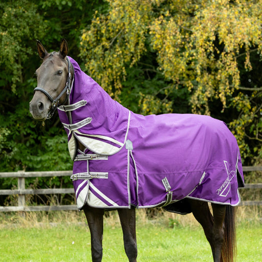 Defencex Shield 300 G Turnout Rug With Detachable Neck Purple - Ashurst Equestrian & Country