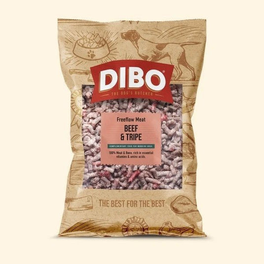 Dibo Freeflow Frozen Adult Dog Beef & Tripe 1kg - Ashurst Equestrian & Country