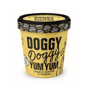 Doggy Doggy Yum Yum - Frozen Organic Vegan Iced Treat for Dogs Peanut Butter & Banana 120ml - Ashurst Equestrian & Country