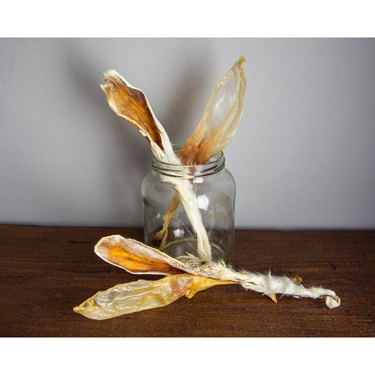 Doodles Deli Air Dried Rabbit Ears with Hair 1kg - Ashurst Equestrian & Country
