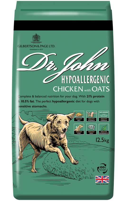 Dr John Hypoallergenic Chicken with Oats 12.5kg - Ashurst Equestrian & Country