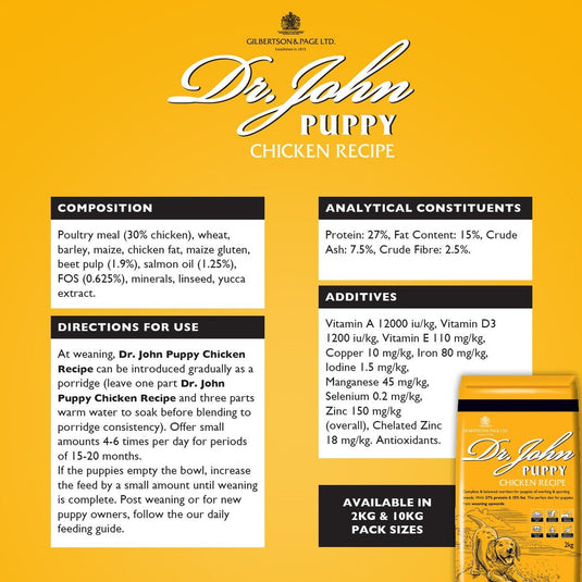 Dr John Puppy 10kg - Ashurst Equestrian & Country
