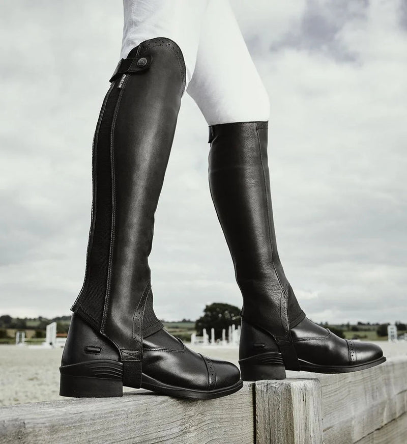 Load image into Gallery viewer, Dublin Evolution Rear Zip Half Chaps (Pin Punch Design) - Ashurst Equestrian &amp; Country
