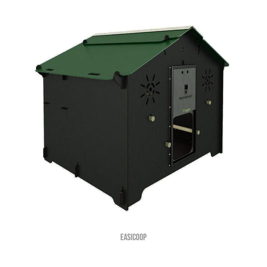 Easicoop Chalet 2XL - HPL Chicken Coop up to 18 large Birds (black) - Ashurst Equestrian & Country