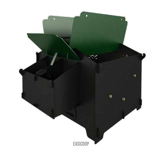 Easicoop Chalet 2XL - HPL Chicken Coop up to 18 large Birds (black) - Ashurst Equestrian & Country