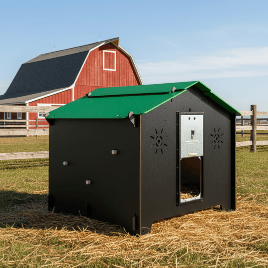 Easicoop Chalet 2XL - HPL Chicken Coop up to 18 large Birds (black) - Ashurst Equestrian & Country