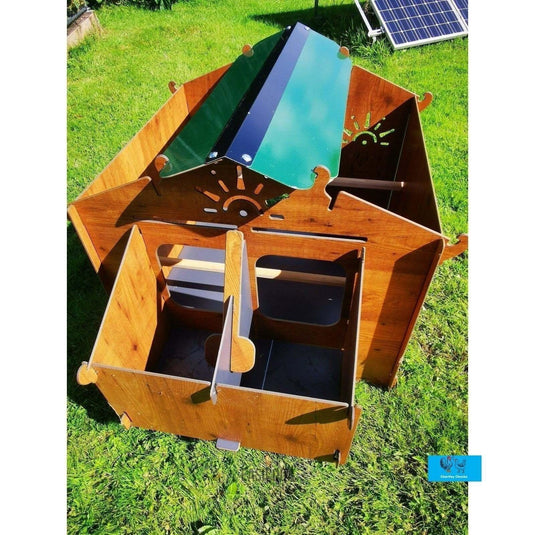 Easicoop Chalet L - HPL Chicken coop up to 10 large Birds (Black) - Ashurst Equestrian & Country