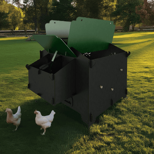 Easicoop Chalet L - HPL Chicken coop up to 10 large Birds (Black) - Ashurst Equestrian & Country