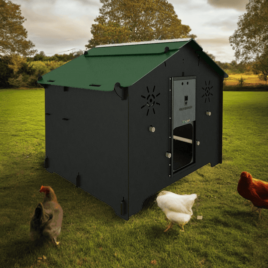 Easicoop Chalet L - HPL Chicken coop up to 10 large Birds (Black) - Ashurst Equestrian & Country