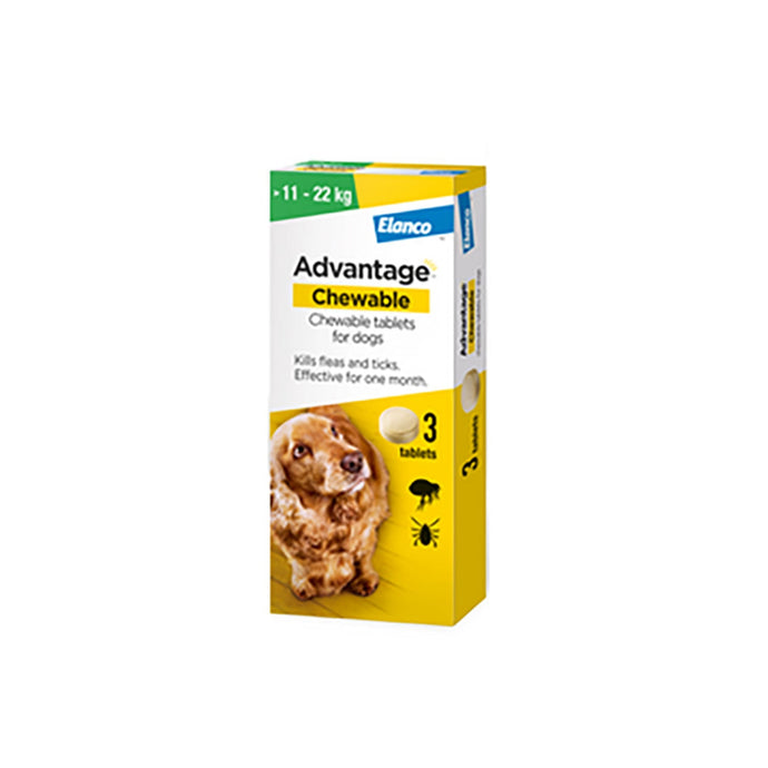 Elanco Advantage Chewable Tablets For Dogs 11 22 Kg - Ashurst Equestrian & Country
