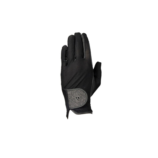 Elevate Glitter Flex Mesh Riding Gloves By Hy Black - Ashurst Equestrian & Country