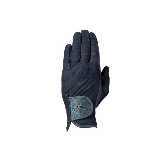 Elevate Glitter Flex Mesh Riding Gloves By Hy Navy - Ashurst Equestrian & Country